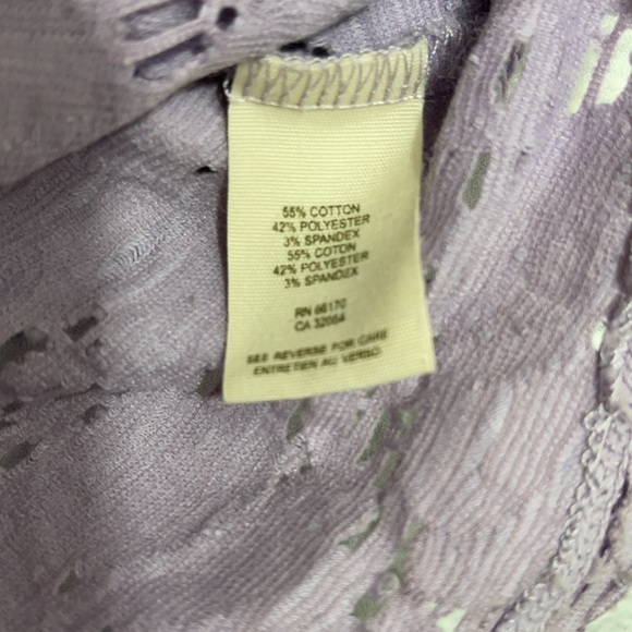 Free People Lavender Lace Crop Top - Picture 3 of 5